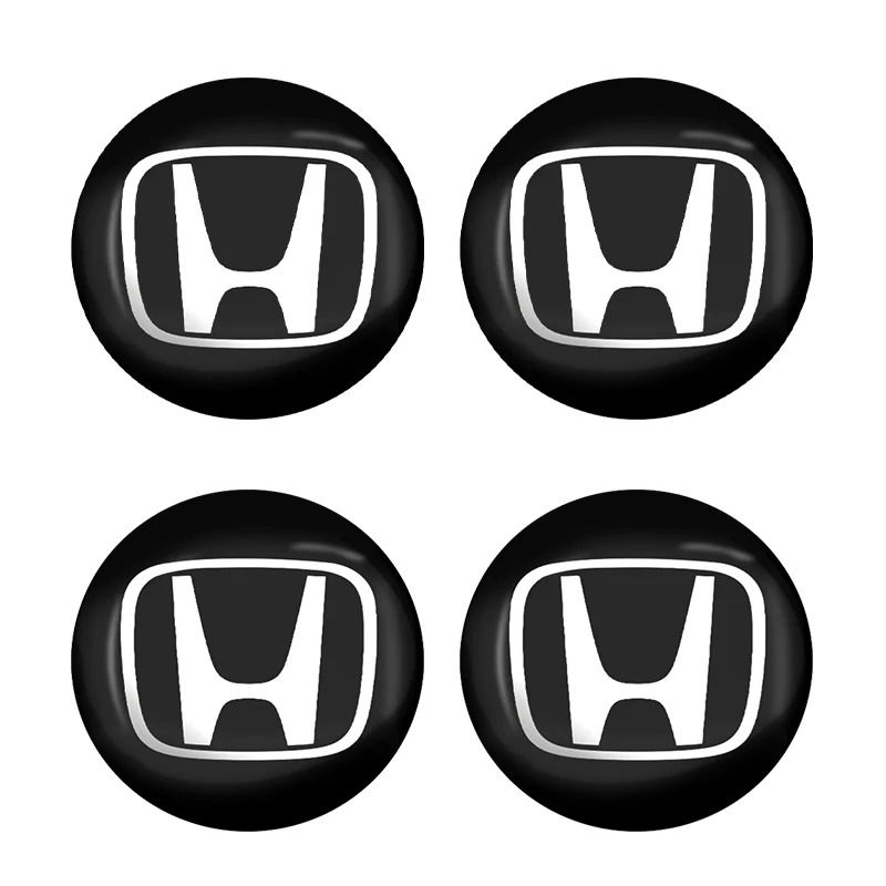 Наклейки на центральные колпаки колес 56 мм для Honda Camry 2001, Civic, XR-V, HR-V, City, Accord, Odyssey, Spirior, CRV. Автоаксессуары.