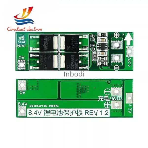 1шт. 2S 20A 7.4V 8.4V Li-ionплата управления аккумулятором 18650 BMS(BMS 2S,BMS 20A)БМС arduino