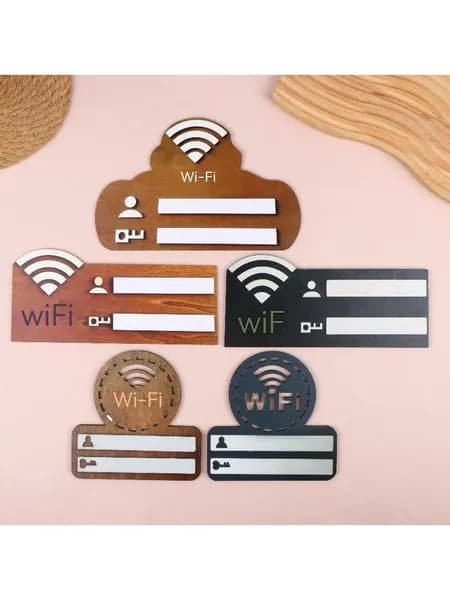 Доска паролей Wifi Деревянная 1шт Стираемая информационная табличка с ручкой для использования в вестибюле Конференц-зала
