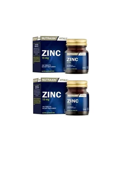 Витамины и минералы Nutraxin Цинк 15 мг, 100 таблеток x 2 шт