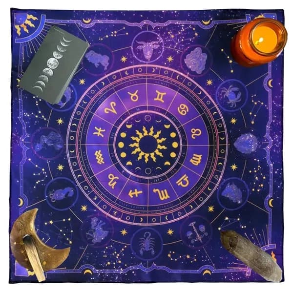 Астрологическая скатерть для таро и настольных игр, - B 60x60 см