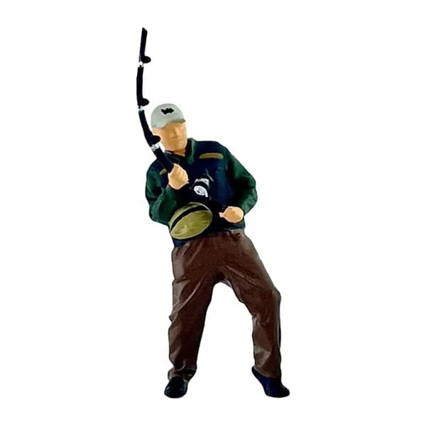 Фигурка рыбака в масштабе 1/64, модель человека для диорам, декоративное украшение сцены, аксессуар для ландшафта