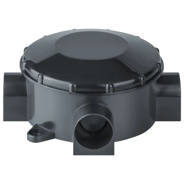 Коробка монтажная NAVIGATOR 70х35 IP42 распаячная открытого монтажа трехрожковая черная, 3 выхода, 93760, Россия