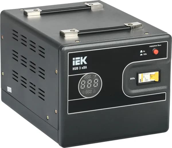 Стабилизатор напряжения IEK переносной, однофазный, мощность 3 кВА