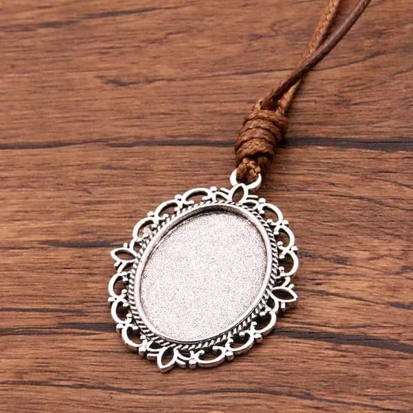 1PCS Нижняя опора серебряного ожерелья 18*25 мм