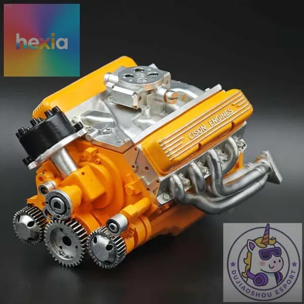 Бензиновый двигатель OHV V8 (1/6 масштаб) 44 см - Детальный конструктор для моделизма