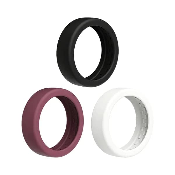 Чехол из силикона для кольца Oura Ring 5, размер M (10 13), 3 шт., белый, винно-красный, чёрный