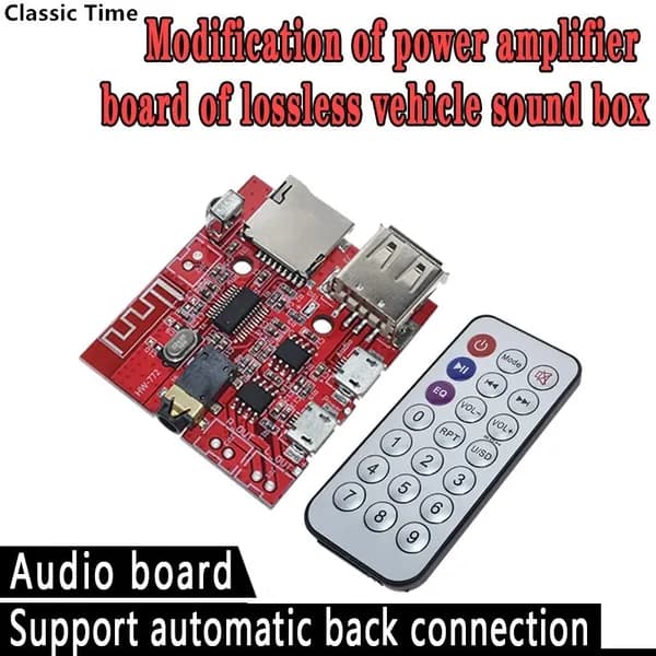 Плата декодирования автомобильного Bluetooth 4.1 MP3 WAV мощностью 3 Вт, Модуль аудиоприемника усилителя громкоговорителя