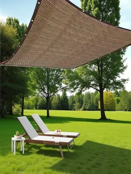 Коричневая сетка от солнца (1 шт.) защита от УФ-лучей, для навесов и террас, прочная тканая сеть