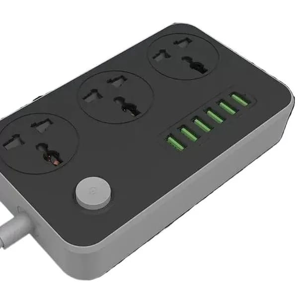 сетевой фильтр EU 3 розеток 2 м USB