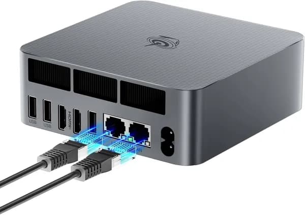 Beelink Мини-ПК EQi12,10C/12T, Двойной HDMI+USB 3+USB-C (Intel Core i3-1220P, RAM 16 ГБ, SSD 512 ГБ, Intel UHD Graphics, Windows 11 Pro), EQi 12, серый
