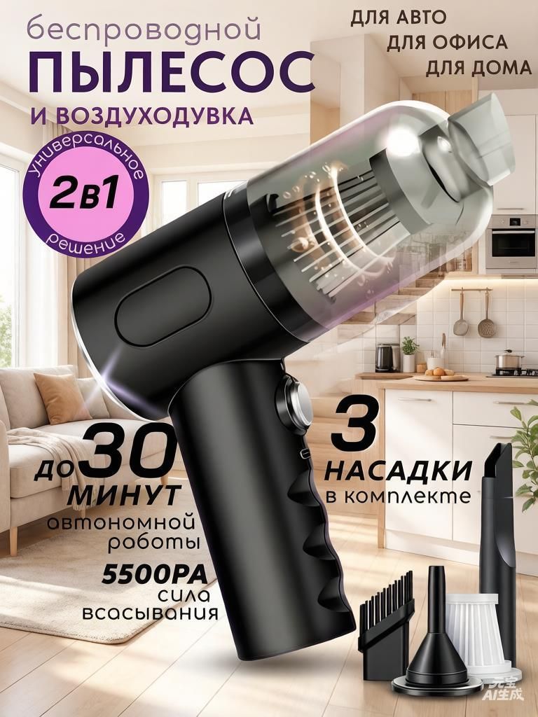 Мини пылесос,пылесос для автомобиля,воздуходувка для пк Уцененный товар