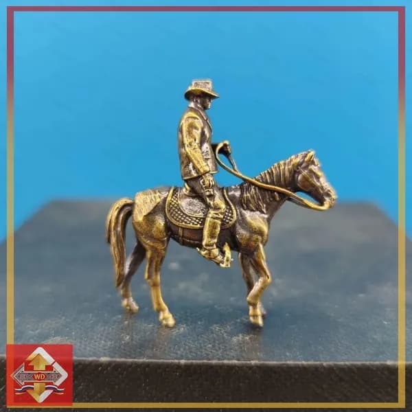 Латунная фигурка Red Dead Redemption, всадник, охотник за головами, каменная декорация, бонсай, аквариум, декоративный камень для автомобиля