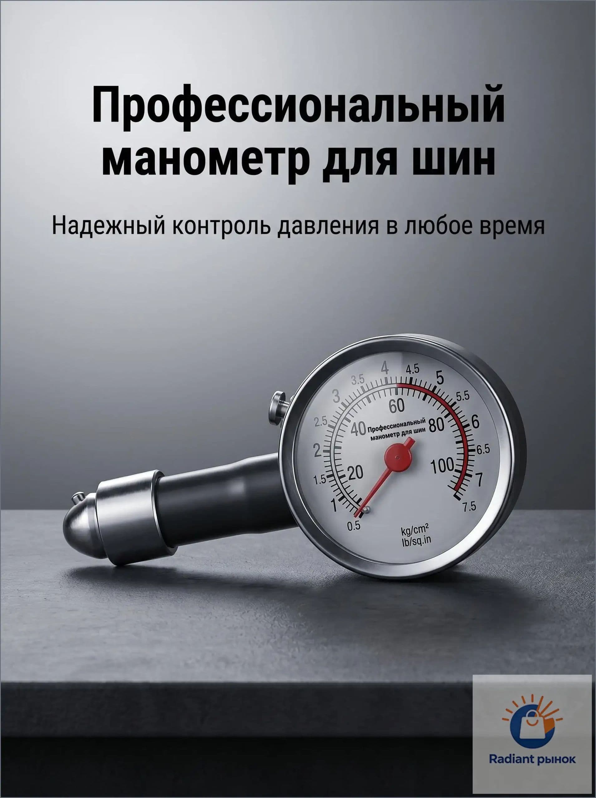 Манометр автомобильный, 1 шт.