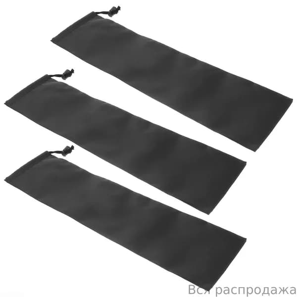 Чехол Для Хранения Дуг Палатки, Черный, Размер 49.00X12.50X0.06 См, Портативный, Для Походов, 3 Шт