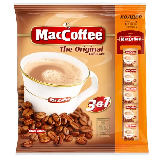 Кофейный напиток MacCoffee Мак 3в1 Оригинал, 100 шт по 20 гр