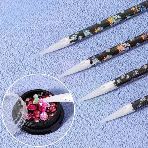 Точечная ручка для алмазной вышивки, 4 шт., белая, 215 мм, подходит для круглых и квадратных страз