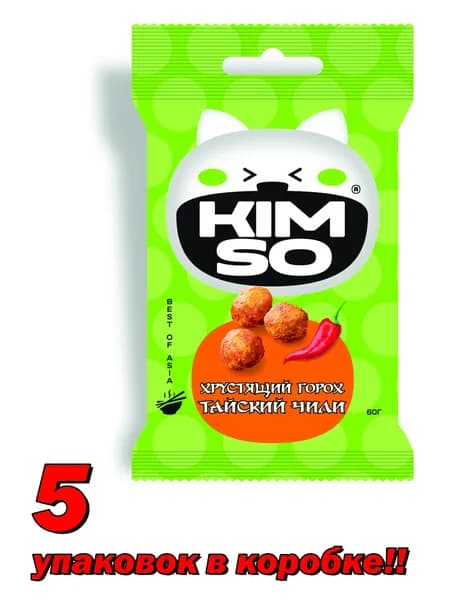 Горох хрустящий тайский чили, 5шт/короб