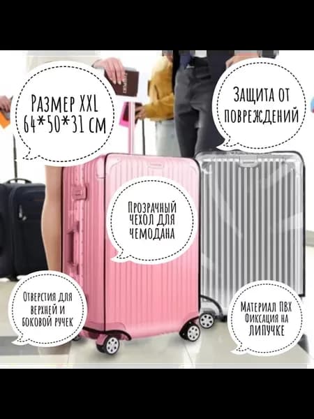 Чехол для чемодана прозрачный