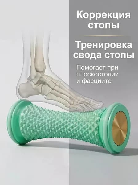 Массажный ролик для стоп и голеней из TPR, рельефный массажер от плоскостопия и фасциита, расслабление мышц дома и в офисе