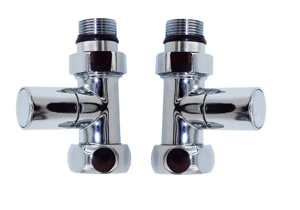 Кран / вентиль для полотенцесушителя прямой 1"x1/2" Г/Ш TIM KV01-FM042 хром (пара)