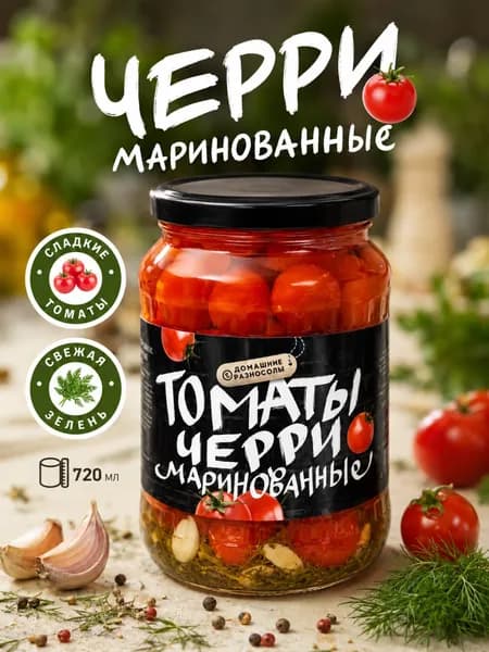 Помидоры черри маринованные Домашние разносолы, Узбекистан