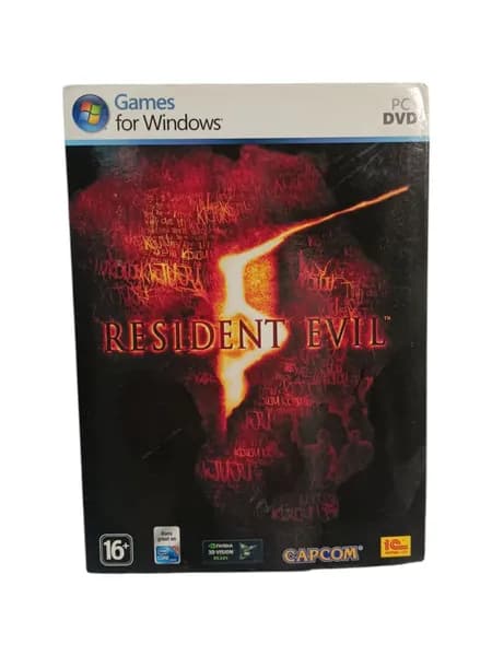 Винтажный компьютерный диск с игрой Resident evil 5.