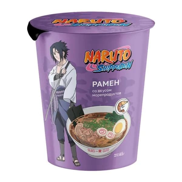 Лапша быстрого приготовления Рамен со вкусом морепродуктов Naruto 65г