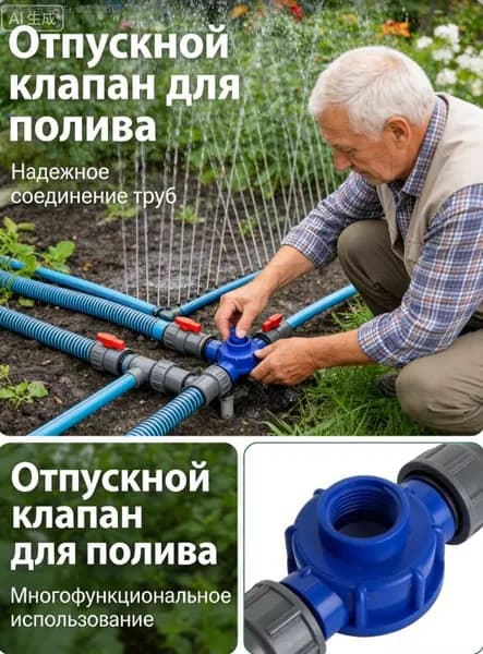 Эксклюзивный переходник 60 мм на 3/4 дюйма для синего еврокуба, 25 мм