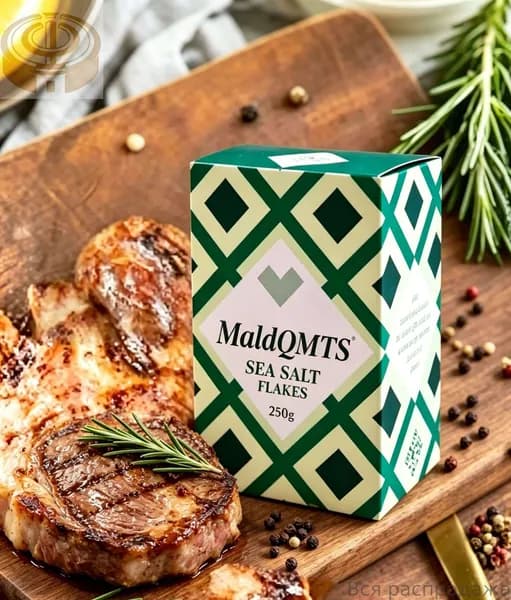 Хлопья морской соли Maldqmts, поваренная соль, 250 г