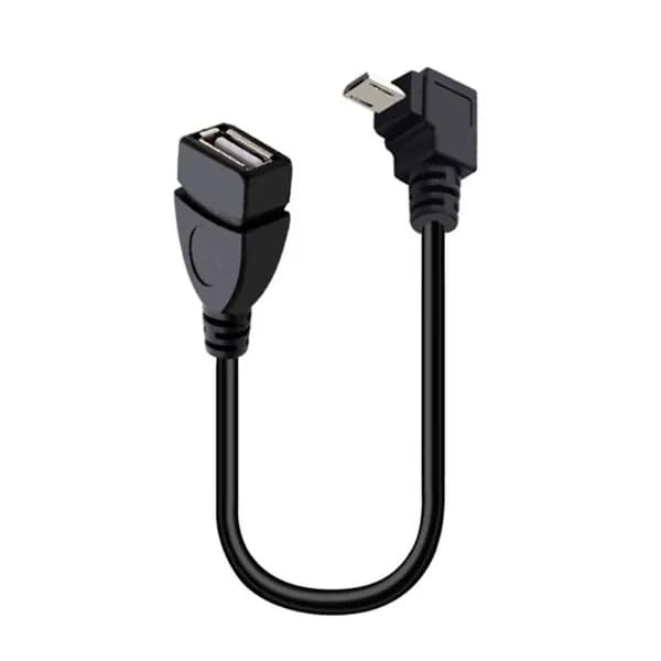 (1 шт.) Переходник OTG USB A (мама) на Micro USB (папа)-выход вверх