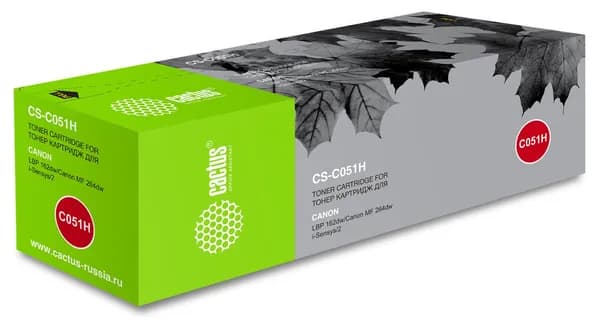 Картридж Cactus CS-C051H 051H черный, для CANON LBP 162dw/MF 264dw/267dw/269dw, ресурс до 4100 страниц