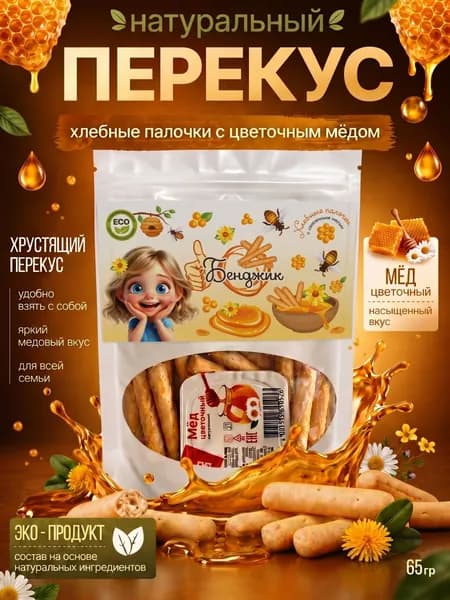 Хлебные палочки с цветочным медом