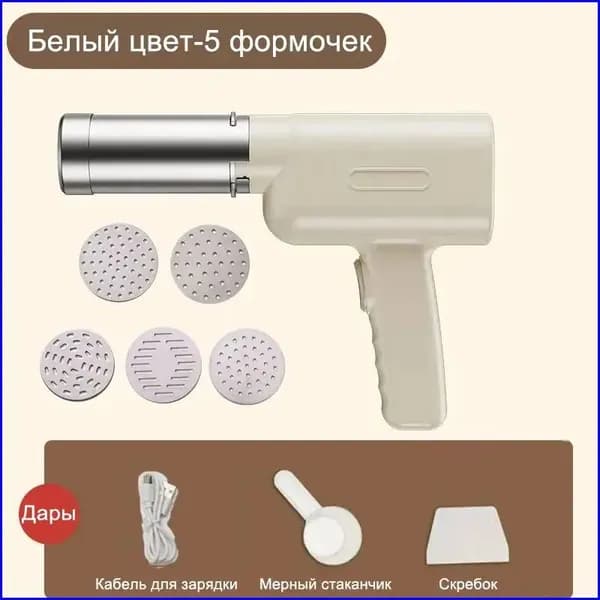 Автоматическая электрическая макаронница, с ручным управлением, Беспроводная зарядка, Ручной резак для спагетти, Машина для прессования теста для лапши, 5 формочек