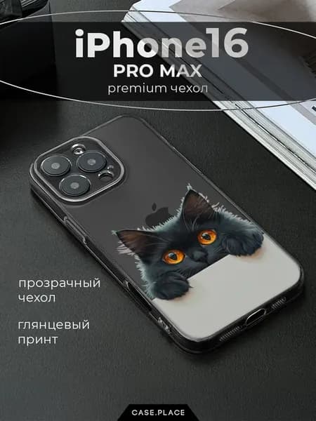 Чехол на iPhone 16 Pro Max кот