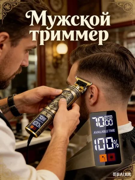 Машинка для стрижки JCSZ00125111810000003005-1, золотой, хаки