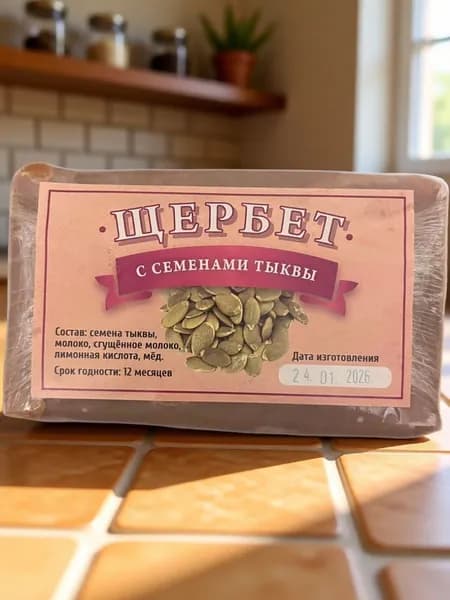 Щербет с тыквенными семечками , 400г