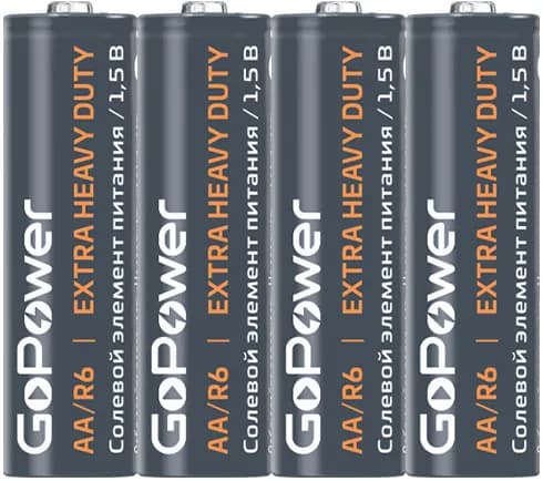 GoPower Батарейка AAA, R (солевой) тип, 1,5 В, 60 шт