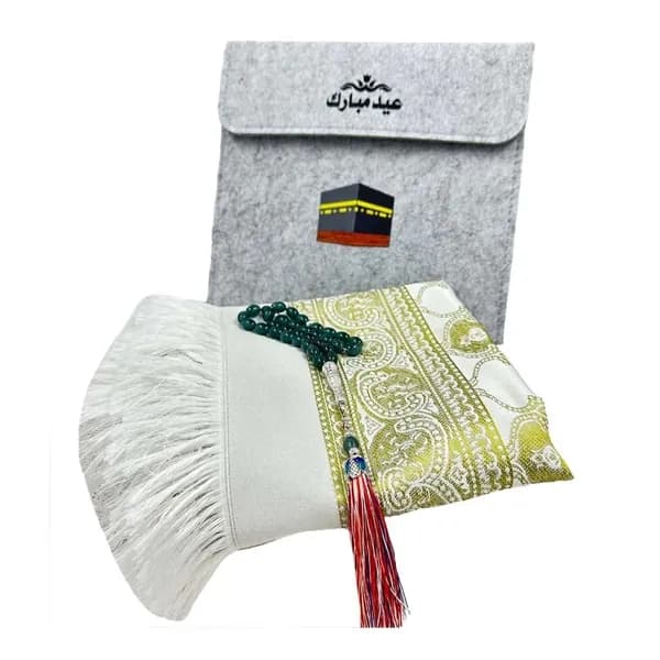 Ковер-модуль для молитвы с бусинами и сумкой, Серый