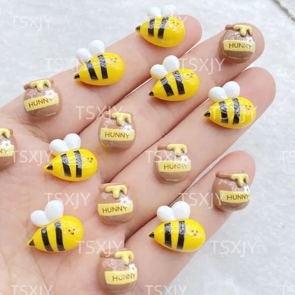 20pcs смола пчел / Медовые банки DIY Ювелирные украшения аксессуары