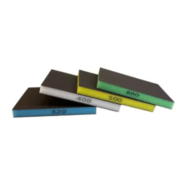 Cetron Шлифовальная губка Р400 SPONGE двухсторонняя белая 98x120x10. Упаковка 3 штуки
