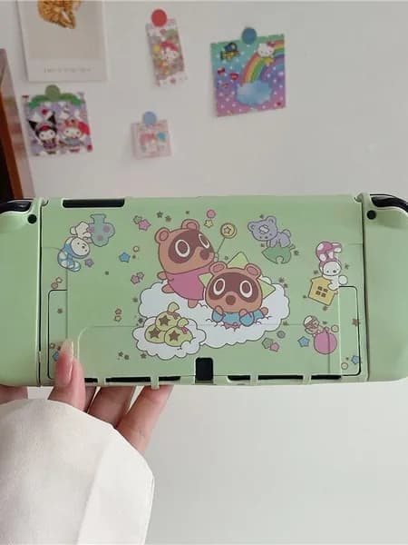 Мультяшный лес животных подходит для Nintendo Switch shell NS силиконовый разделенный защитный чехол игровой консоли OLED