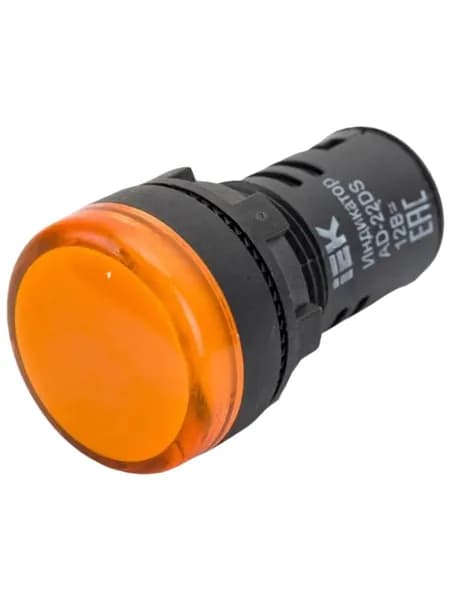 Индикатор светосигнальный со светодиодной матрицей AD-22DS BLS10-ADDS-012-K05, желтый, 12B, 1 шт.