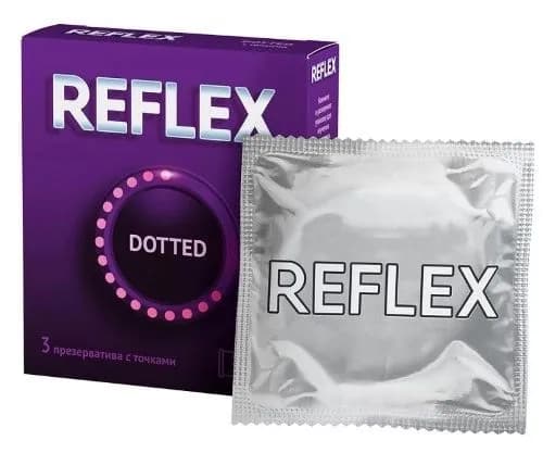 Reflex Dotted презервативы в смазке с точками,12 шт.
