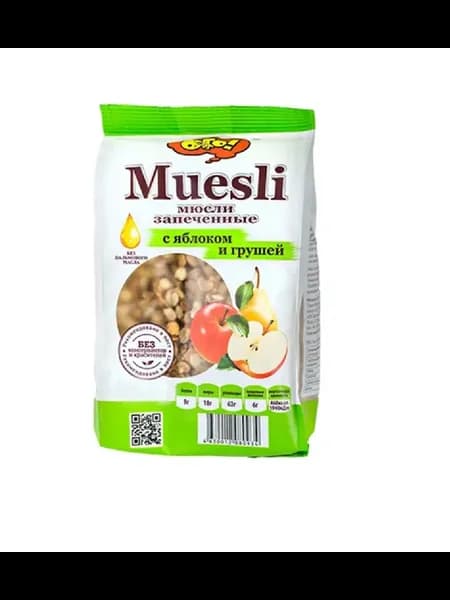 Мюсли с яблоком и грушей 500г