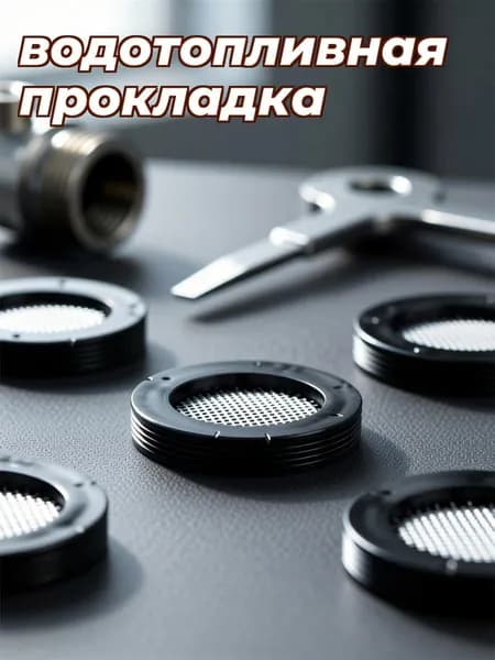 Набор из 4 резиновых фильтрующих шайб с прокладками из нержавеющей стали для душа