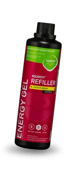 Гель с электролитами и кофеином SQUEEZY ENERGY GEL, 500 мл, (Лимон),