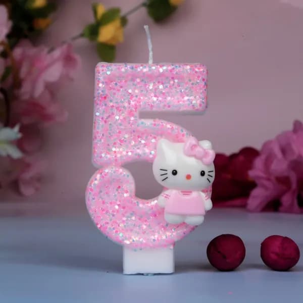 Свечи для торта цифра 5 "Без отдушки" 7.5 см х 4 см 1 шт