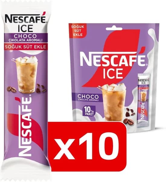 Упаковка из 10 мороженого Nescafe Ice Original с шоколадным вкусом