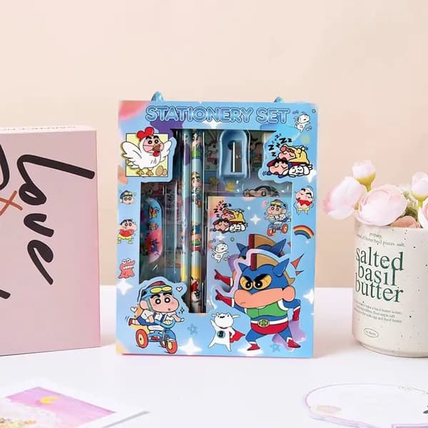 Подарочный набор канцелярских товаров Sanrio 6 в 1, школьный набор для девочек с аниме персонажами